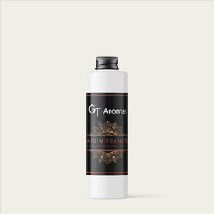 Recarga de aceite aromático GT Aromas Jardín Francés para difusor, etiqueta elegante